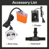 Super Bright Rechargeable Mining Headlamp, 1+2 LED Hard Hat Light,