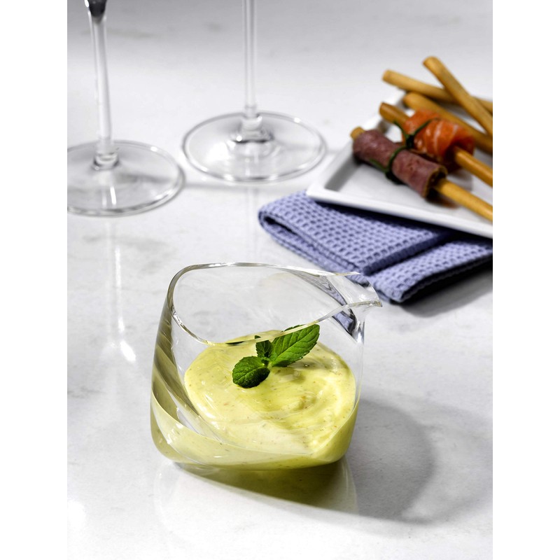 Topkapi Elite - Lead-Free Crystal Glass Gravy Boat Handmade Olea