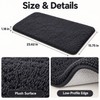 Long-Hair Furry Bathroom Mat, Absorbent Plush Shower Floor Rug, Soft