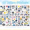 Qpout 24 Sheets Police Stickers and 10 Sheets Police Tattoo