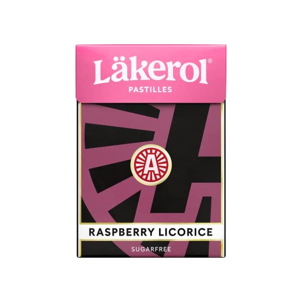 Cloetta Lakerol Rasberry Licorice Pastilles 4 Boxes of 75g 10.4oz