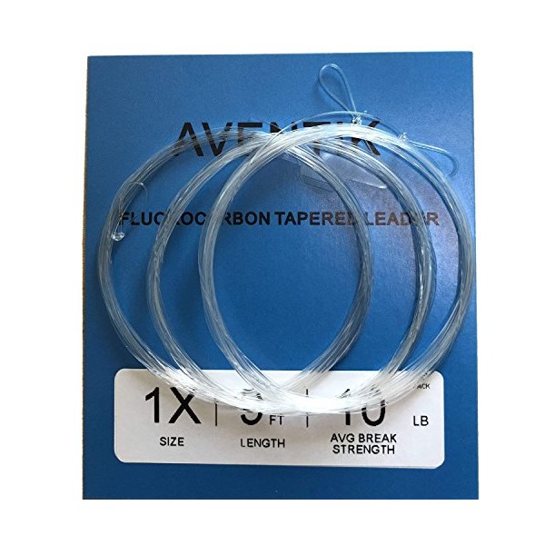 3PC Aventik Fly Fishing Tapered Leader Premium Fluorocarbon Fly Fishing