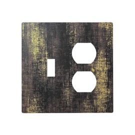 Donecmminery Wallplates Vintage Industrial Rusty Metallic 1 Toggle 1 Duplex Switch Plate Electrical Gfci Faceplate Decorative Light Switch Covers For Farmhouse Cabin Decor