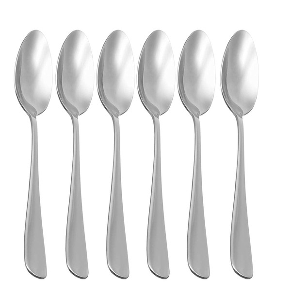 Various Set di cucchiai da 6 pezzi, cucchiaio da tavola, in acciaio inox e finitura lucida. Adatto per lavastoviglie Collezione Minimal (cucchiaio da zuppera)