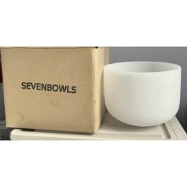 Sevenbowls Singing Bowls 432hz C Note 8-Inch Crystal Singing Bowl With A Free Mallet And O-Ring For Sound Healing, Meditation, Yoga, and Sound Baths