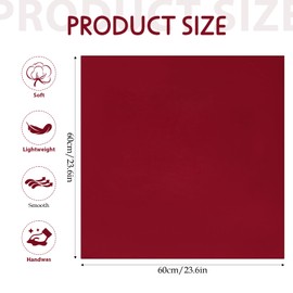 Aiyorse 1 x Neckerchief, Women's Silk Scarf, 60 x 60 cm, Silk Scarf, Headscarf, Large Square Scarves, Silk Scarf, Hair Scarf, Hair Scarf, Hair Accessories, Handkerchief, Red, red