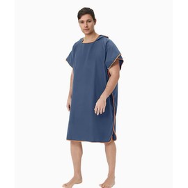 Nivofu Poncho de Surf con Capucha - Toalla Cambiante, Bata de Secado Rápido de Microfibra para Playa, Piscina, Surf y Actividades Acuáticas, Incluye B