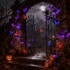 KIROGILY Halloween Decoracion, 24 murcielagos con luz 3D para Decoracion