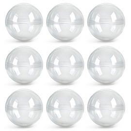 Vending Machine Capsules - 3" Empty Plastic Capsules - 56 Pcs Toy Capsule - Clear Round Large Easter Eggs - Bath Bombs Molds - Party Favors Pinata Stuffers DIY Craft Supplies