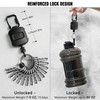 ELV 2 Pack Heavy Duty Retractable Keychain with Lock &