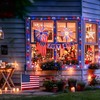 YEGUO 4 Pack Red White and Blue Fairy Lights Battery
