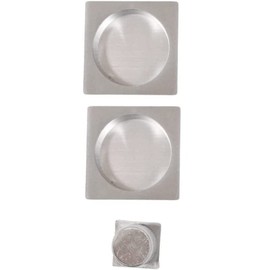 bricoleva.it Sliding Door Lock Set Square Without Lock Handle with Lock for Sliding Door (Color Satin Chrome)