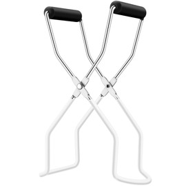 Canning Jar Lifter, Canning Tongs Jar Lifter, Canning Tools, Canning Supplies for Home Kitchen, Stainless Steel, White