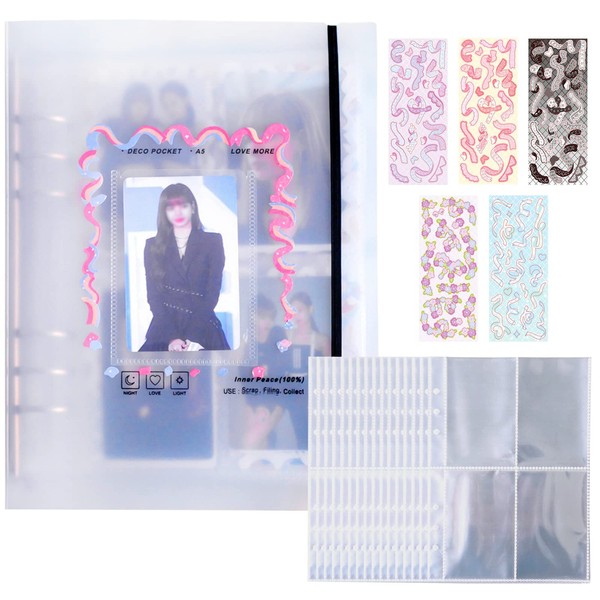 A5 Binder Photo Card Album, Photo Album Holder, 6 Holes