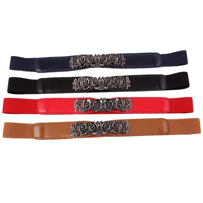 Women's Stretch Belt Thin Belt for Dresses Fashion Elastic Waist