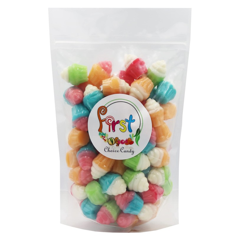 FirstChoiceCandy 3D Rainbow Juicy Gummy Candy (3D Cupcake, 2.2 Pound