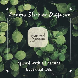 Aroma Stickers Original Blend RELAX Edition- 100% Natural Essential Oil Scented Mask Stickers for Face Mask & Pillow (12 Stickers/pc) -Personal Aroma/Relaxing (Pack of 1)
