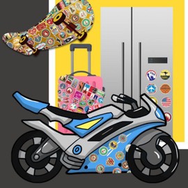 Axvxby 100 Stück Vintage Reise Aufkleber Set Wasserdicht Retro Vinyl Sticker für Koffer Laptop Helm Motorrad Skateboard Auto Fahrrad Dekoration