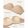 zossav Strapless Bra Non-Slip No Underwire Padded Bandeau Multiway Smoothing