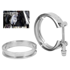 V Band kit 4in downpipe clamp Flange, Suitable for s200 s200‑sxe s300 s300‑sxe s200sx s257 s366, Stainless Steel Assembly