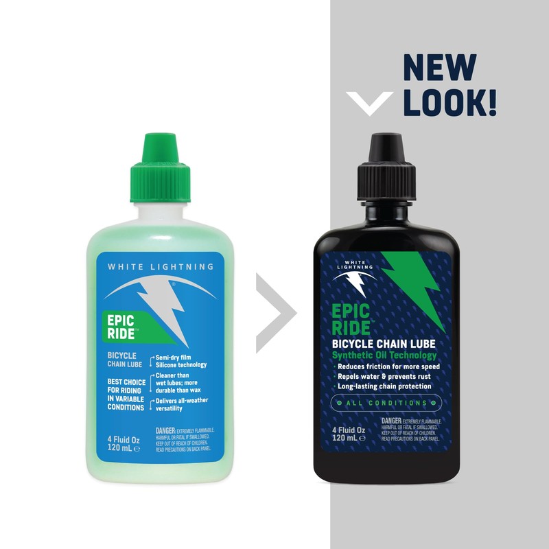 White Lightning Epic Ride All Conditions Light Bicycle Chain Lube,