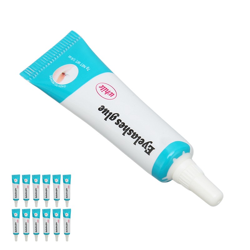 12PCS False Eyelash Glue Waterproof Fast Dry Lasting Maintenance Transparent