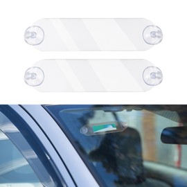 Rislobx 2PCS EZ Pass Holder with Adhesive and Strong Suction Cups, Transponder Holder for Windshield Universal Toll Pass Windshield Mount for Toll Passes