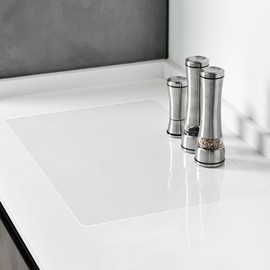 2PCS Clear Silicone Mat for Kitchen Counter 23.6" Wx15.7 L, Large Silicone Countertop Protector, Nonskid Heat Resistant Desk Saver Pad, Multipurpose Mat, Placemat by KR KITCHENRAKU