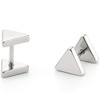 Stainless Steel Geometric Shape Classical Simple Plain Stud Earrings, Metal