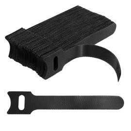 Ataduras de Cables Reutilizables, 50 PCS Correas de Cable Ajustables, Bridas para Cables, Organizador de Cables para la Gestión de Cables y Organización de Escritorio u Oficina (200 * 12MM)