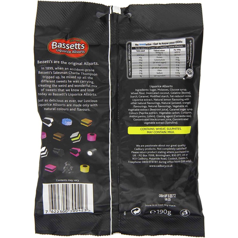Maynards Bassetts Liquorice Allsorts 190g