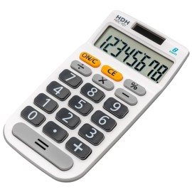 Hodogaya Electronic Sales HDC-Y01 Calculator, 8 Digits, Small, Simple Calculator, White