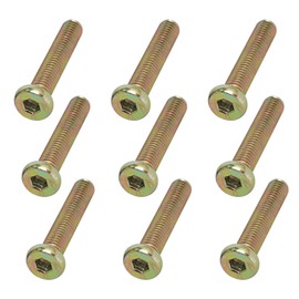 Aopin Flat Head Hex Socket Cap Screws, Hex Socket Head Cap Screws, Connector Screws for Furniture Crib Chairs, Carbon Steel, M8 x 40mm, 10Pcs