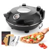 YIBAKE Electric-Pizza-Oven-Indoor, 12 Inches Countertop Cooker,800℉ Electric Pizza Maker, Ceramic