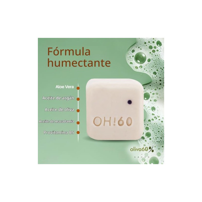 Shampoo en barra de Oliva. Oliva60, Cabello seco, Sin sulfatos,