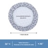 Yeqqzq Round Fitted Vinyl Tablecloth with Elastic Edged, Flannel Backing,