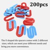200 Pack Horseshoe Shims Tile Spacers 1/8 Inch, 1/16 Inch