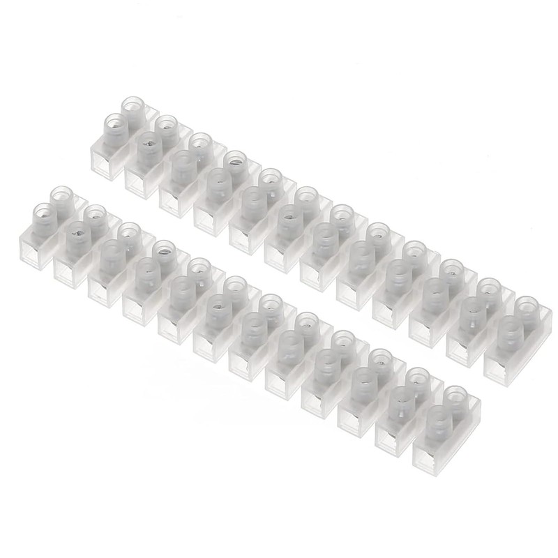 2 Pack of Clear Electrical Connector Blocks, 30 A 12