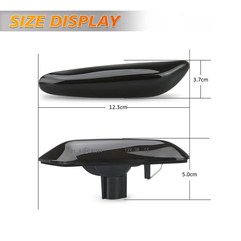 D-Lumina Dynamic Amber LED Side Indicator Sequential Flashing Light Compatible