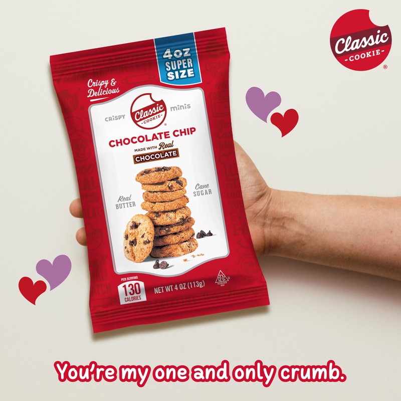 Classic Cookie, Crispy Mini Cookies, Chocolate Chip 4oz Bags, 24