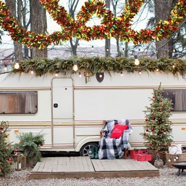 39.4 Feet Christmas Tinsel Garland Shiny Party Tinsel Garland Metallic Tinsel Tree Garland Xmas Tinsel Garland Hanging Decoration for Christmas Tree Decoration Wedding Party (Red, Green and Gold)