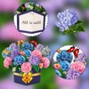 MOTIBACK Pop Up Cards, Hydrangeas Forever Flower Bouquet 3D Popup