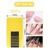 200 PCS Nail Forms for Acrylic Nails, Rectangle Acrylic Nail