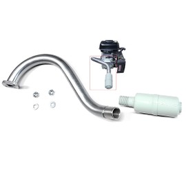 Center Rear Exhaust With Muffler for: Predator 3HP 79cc from harbor freight tool