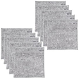 Gray Mesh Dish Scrub Pads 10 Pack, Non Scratch Reusable Kitchen Cloths