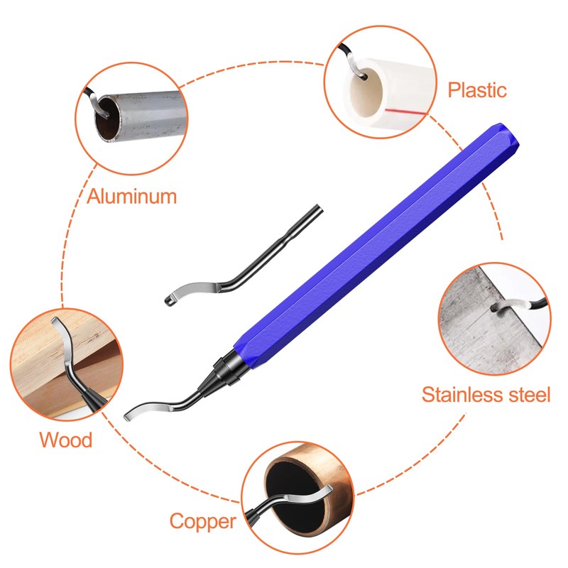 Frevoitna Universal deburring tool, 360° rotating deburring metal, hand deburring