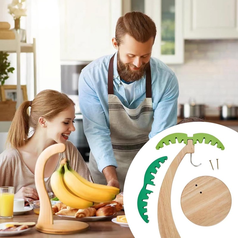 Durable Stainless Steel Hook Banana Holder Stand with Reactive Shape