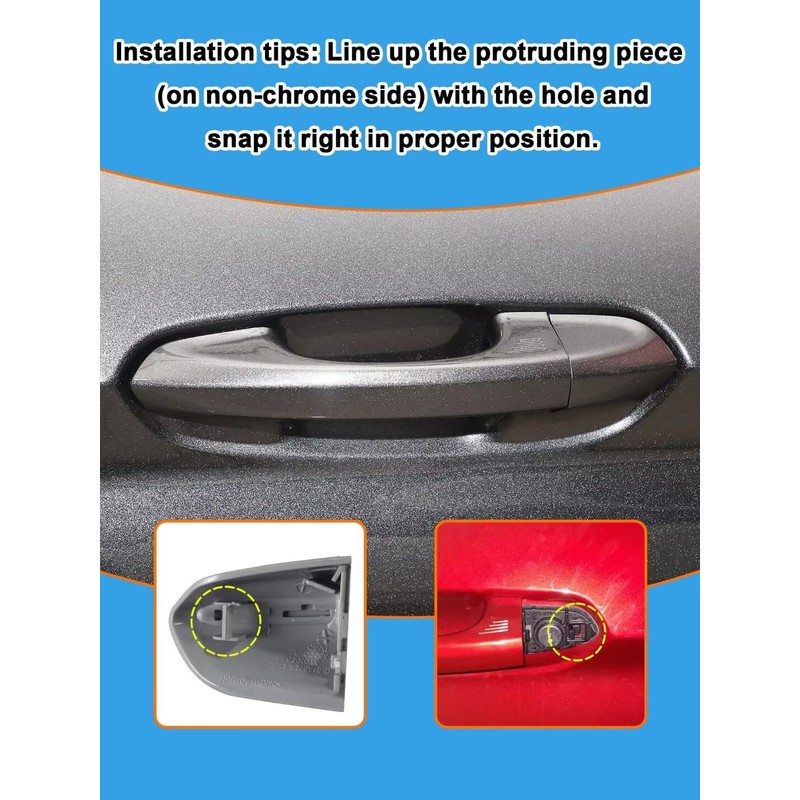 CZShiYue Car Front Left Exterior Door Handle Lock Bezel Cover