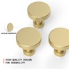 homdiy 30 Pack Brushed Brass Kitchen Cabinet Knobs Gold Cabinet