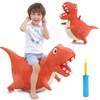 iPlay, iLearn Bouncy Pals Kids Dinosaur Hopper Ball, Inflatable Bouncing